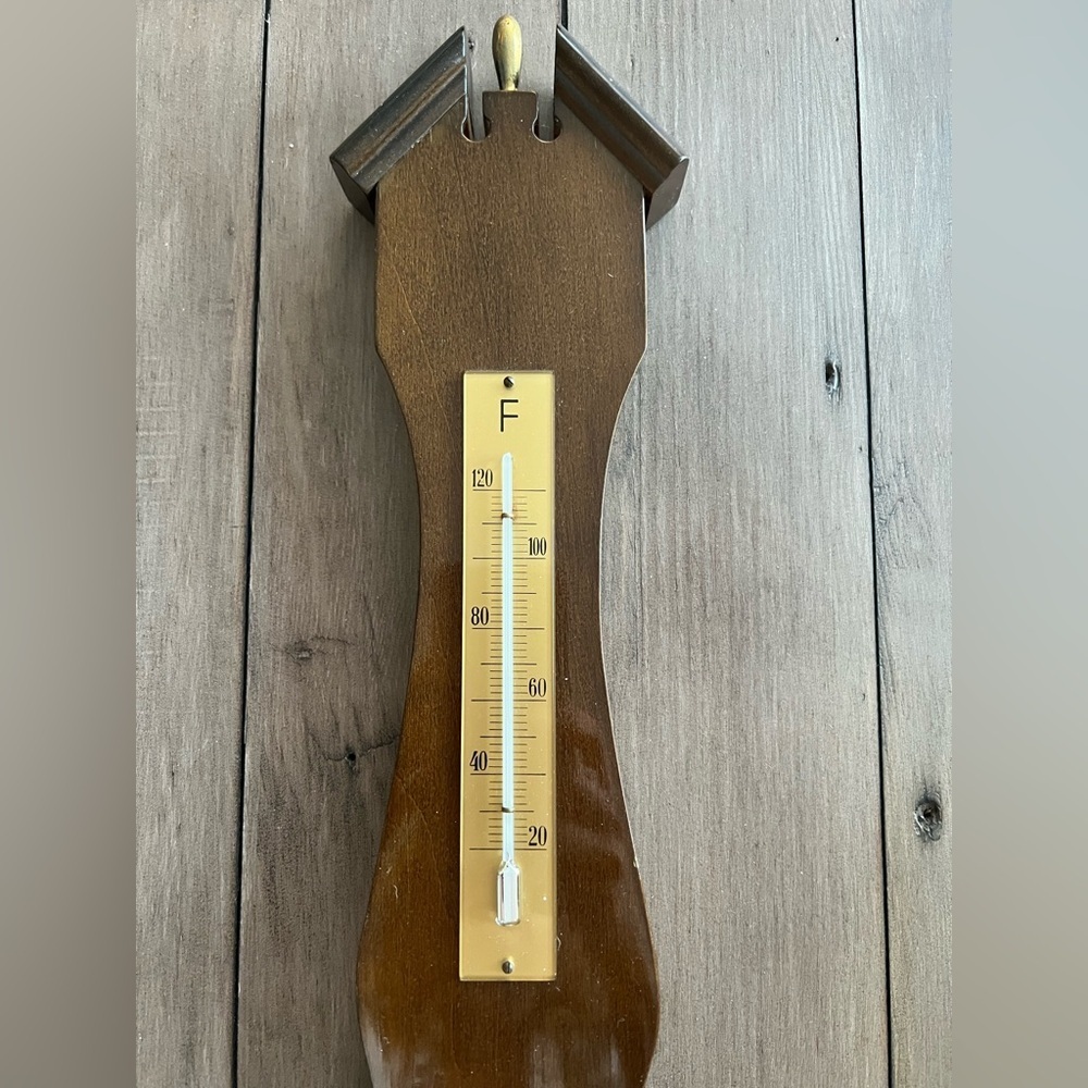 Vintage Gischard Germany Mid Century Modern Banjo Barometer Weather Station - Picture 4 of 7